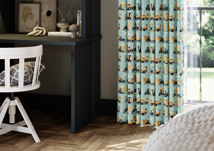 Construction Crew, Digger - Made to Measure Curtains - Image 5